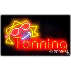 Neon Sign   Tanning/Sun   Large 13 x 32  Grocery 