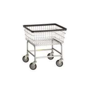  R&B Wire Standard Laundry Cart w/ White Basket