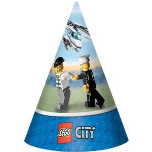 Lego City Party Hats   Pack of 8 Toys & Games