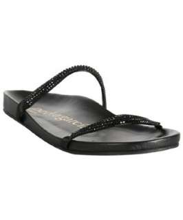Pedro Garcia black leather swarovski jeweled Sonia sandals  BLUEFLY 