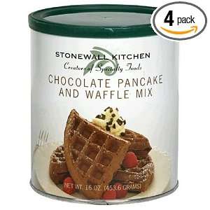 Stonewall Kitchen Chocolate Pancake & Waffle Mix, 16 Ounce Cans (Pack 