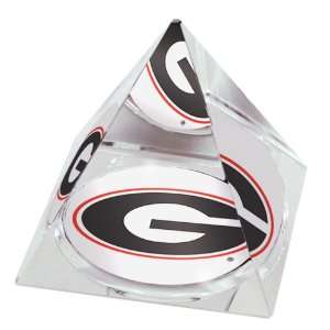  GEORGIA Bulldogs Mascot Crystal Pyramid