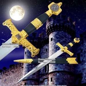  King Solomon Sword Medieval Crusader Dagger w/ Scabbard 