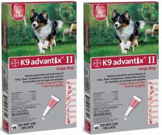 K9 ADVANTIX II Dog Flea & Tick 21 55 lbs Red 12 Month  