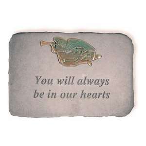   You Will Always Be In Our Hearts Memorial Stone: Patio, Lawn & Garden