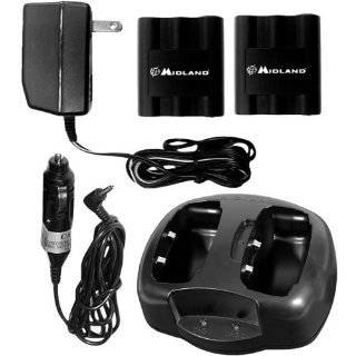 Midland AVP4 Dual Desktop Charger with 2 Rechargeable Battery Packs 