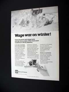 Tube Lok V Plow & Wing Combo Snow Plows 1976 print Ad  