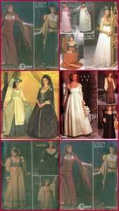 OOP Simplicity Renaissance Miss Costume Sewing Pattern  