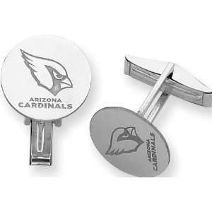    Sterling Silver NFL Arizona Cardinals Logo Cuff Links: Jewelry