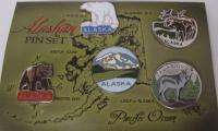 NEW Alaskan Pin Set 5 Pc Bear, Wolf, Moose Polar Bear  