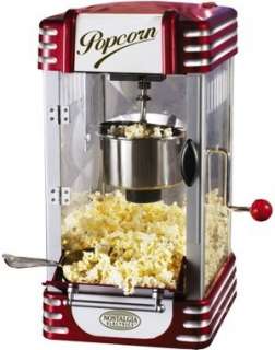 Mini Popcorn Machine w/ Stainless Steel Kettle, Home Retro Popper Pop 