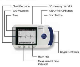 Omron HCG 801 Portable ECG Handheld Heart Rate Monitor  