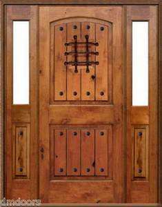 ENTRY KNOTTY ALDER WOOD DOOR 42x96 w/14 Half Lites Speakeasy  