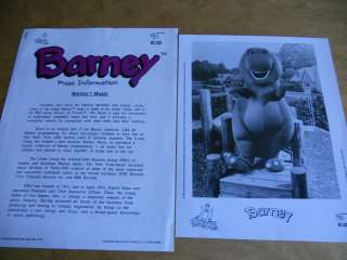 Barney  Barney Music  Press Kit  