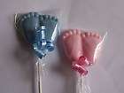 30~ Baby Shower Baby Feet chocolate lollipop favors+30 free tags