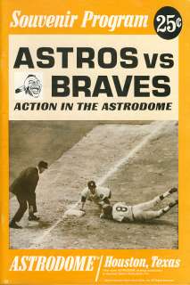 1968 Houston Astros v Braves Program  