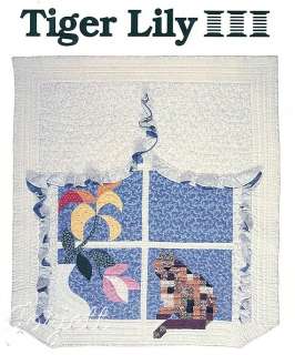 Tiger Lily Quilt Block & Wall Quilt quilting pattern & templates 