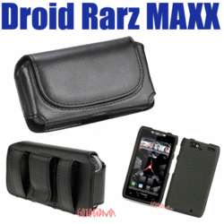   SHIELD COVER+LEATHER HOLSTER CASE for MOTOROLA DROID RAZR MAXX  
