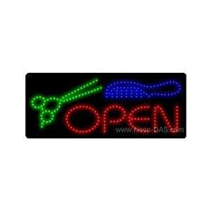  Barber Salon Open Outdoor LED Sign 13 x 32: Home 