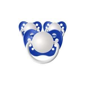  3 Blue Orthodontic Personalized Pacifier Baby