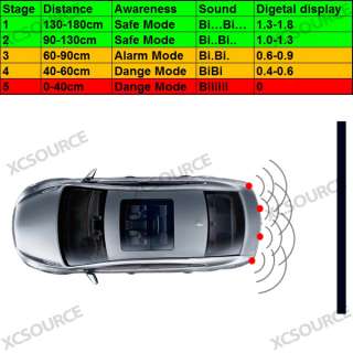   Sensors LED Display w/ Buzzer Car Reverse Backup Radar System MA12