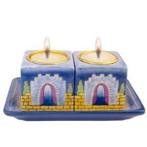  Ceramic Candle Holders Jerusalem Gates