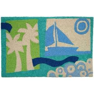   Sailing To Green Palm Trees Jellybean Accent Area Rug