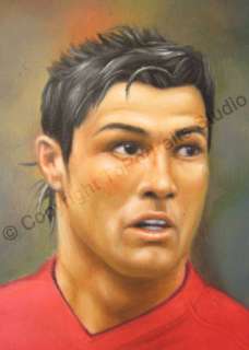 Cristiano Ronaldo   Manchester United Art Oil Painting  