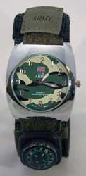 NEW US Army Camo Watch & Belt Set  