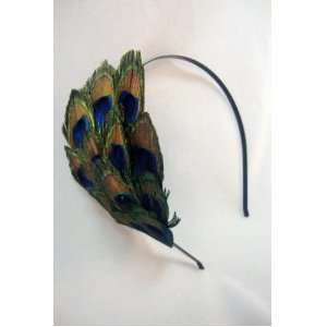  Vivid Peacock Eye Feather Headband: Home & Kitchen