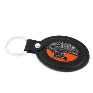  Chicago Bears Fine Leather/Pewter Key Ring   NFL Football 