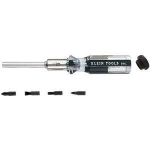   Ratcheting Screwdriver Set with 4 Bits, Slotted and Phillips Tips