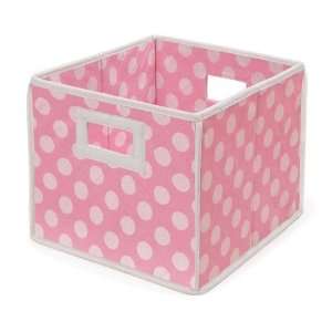   Basket/Storage Cube   PINK POLKA DOT (Set of 2): Home & Kitchen