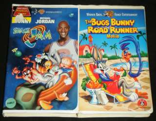 LOONEY TUNES 2 VHS NICE MOVIE SET Space Jam & The Bugs Bunny/Road 