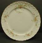 GOLD PAINTING FRENCH STERLING HALLMARKS PORCELAIN PLATE  