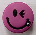 Happy Face purple wink Smiley Jibbitz Croc Shoe Charm