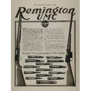  1915 Ad Remington Arms UMC High Power Rifles Bullets 