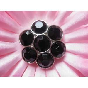   5pc 25mm Black Acrylic Rhinestone Buttons 7abl Arts, Crafts & Sewing