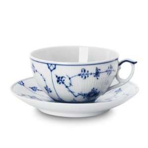  Royal Copenhagen Blue Fluted Plain 6.5 Oz Tea Cup: Home 