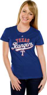 Texas Rangers Royal Blue Womens The Essentials T Shirt  