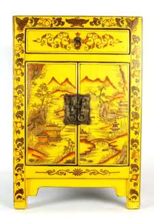 YELLOW SHANXI STYLE NIGHT STAND Cabinet End Side Table  