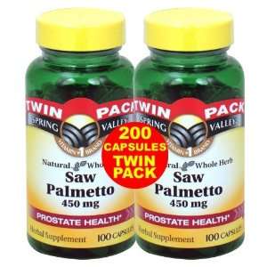 Spring Valley   Saw Palmetto 450 mg, Prosta Blend, 200 Capsules, Twin 