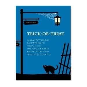 Halloween Party Invitations   Spooky Streetlamp By Magnolia Press