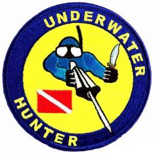   Iron On Scuba Diving Spearfishing Emblem Souvenir