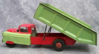   1950s Marx  Lumar Contractors Pressed Steel Toy Dump Truck  