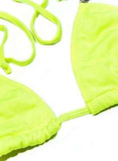 Neon Two Piece Halter Brazilian Womens Bikini Swimsuit  