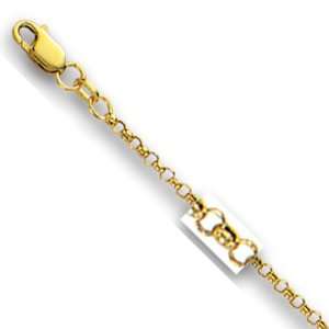  10k Solid Yellow Gold 2.3 mm Rolo Chain Necklace 20 