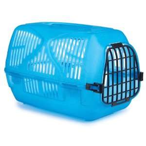ProSelect Polypropylene Sparkle Dog Crate with Waste Bag Holder, Blue