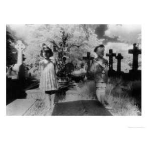  Statues, Brompton Cemetery, London, England Giclee Poster 