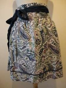   paisley / floral short cotton lined skirt sizes 16, 18, 20  